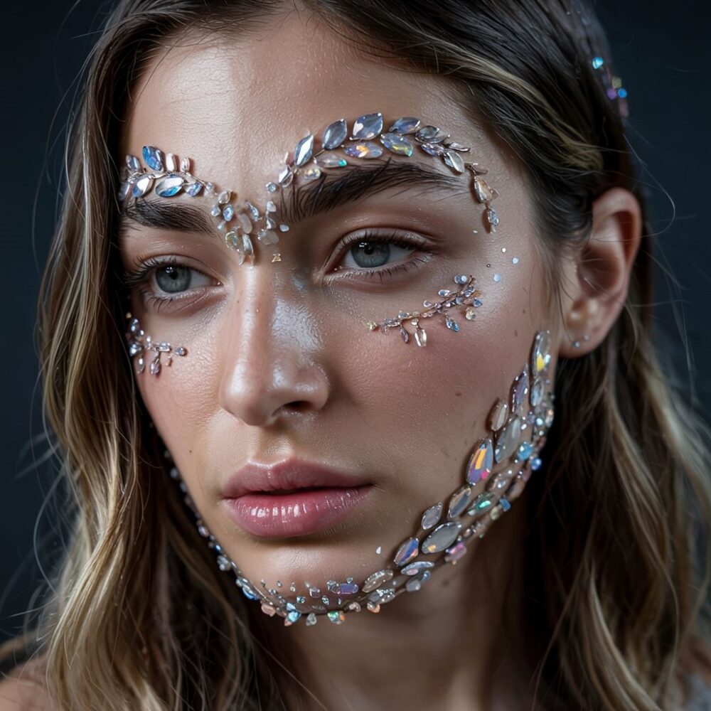 aplikacja kryształków na skórę