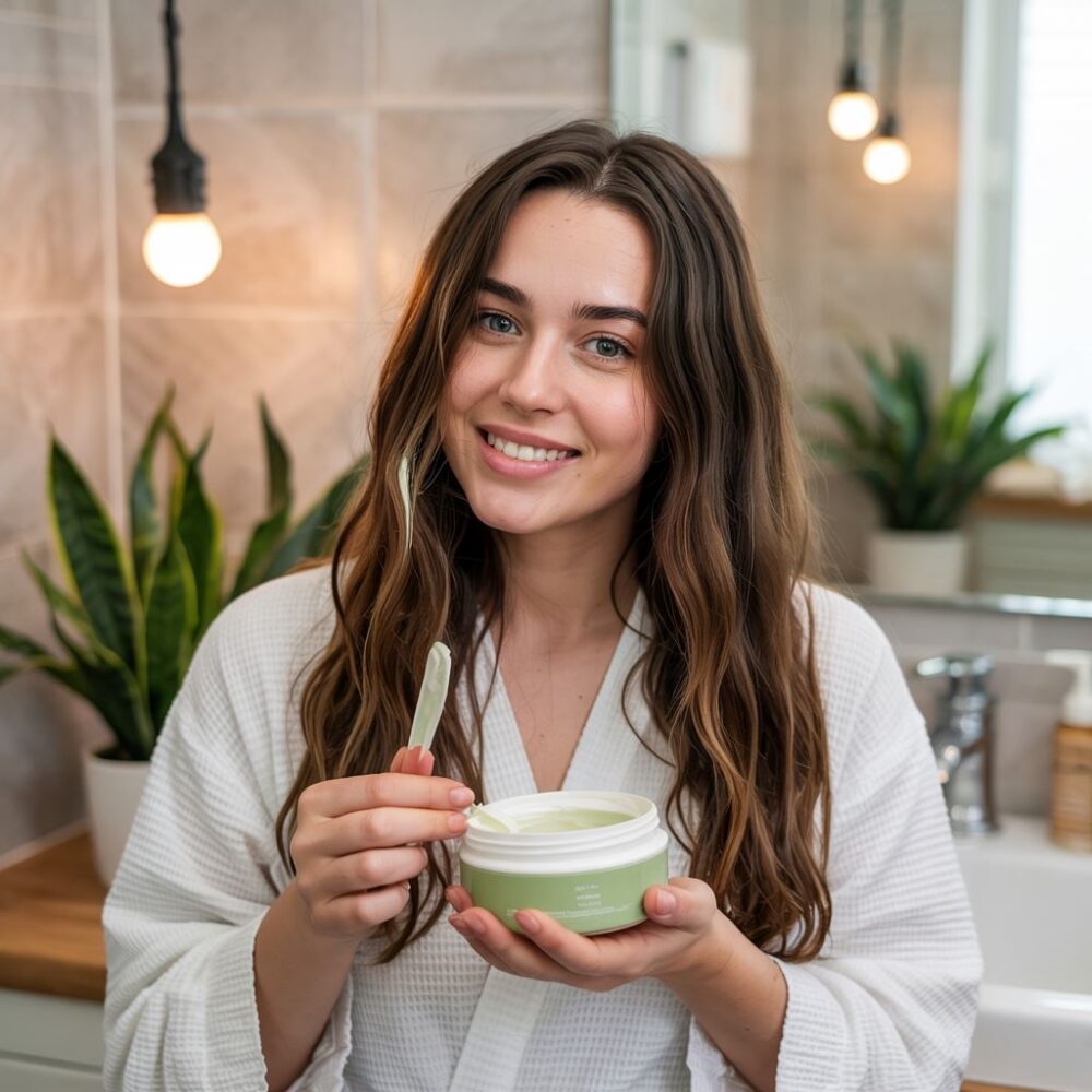 aplikacja maski do włosów