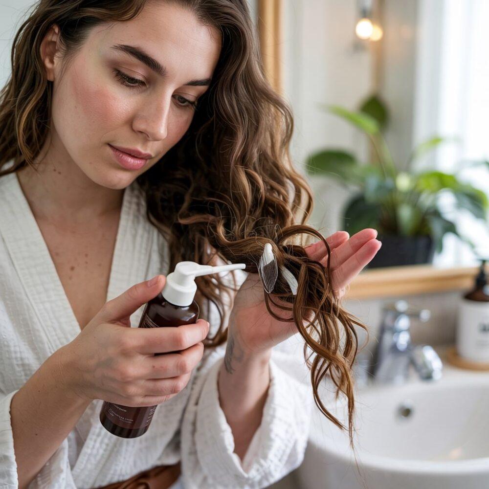 aplikacja serum do włosów