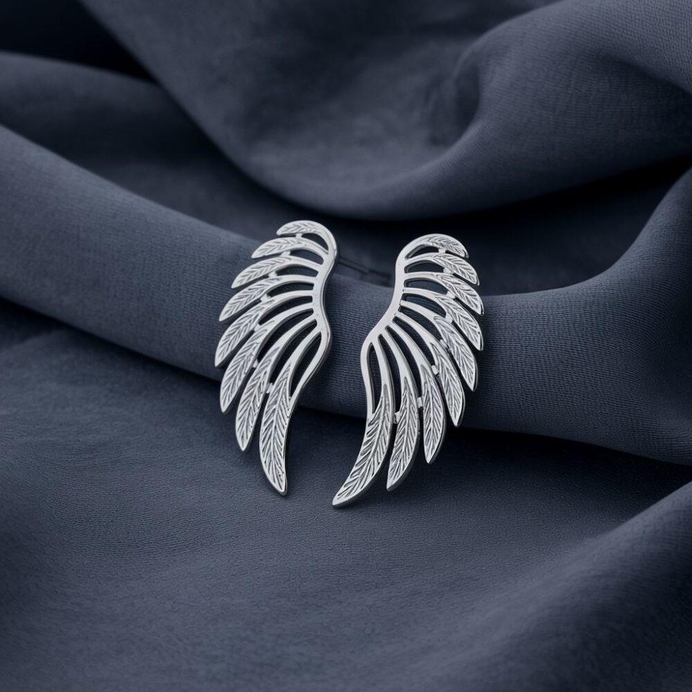 biżuteria na ucho skrzydła