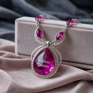 biżuteria w kolorze fuksji