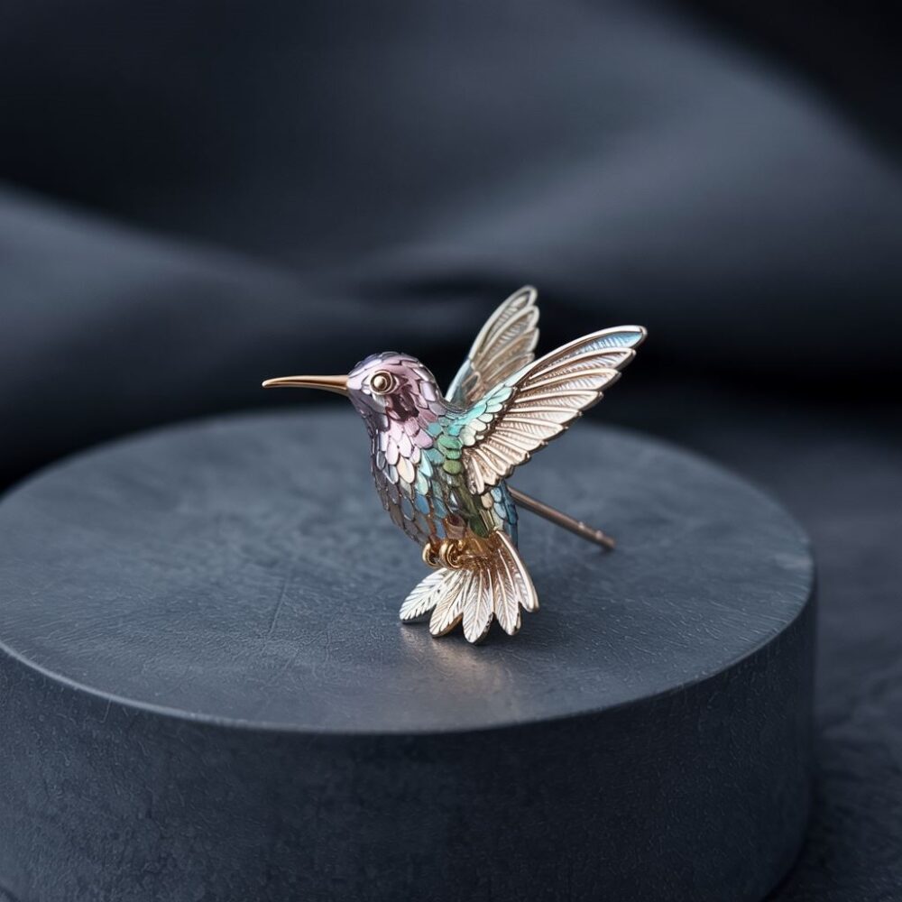 biżuteria z motywem ptaka