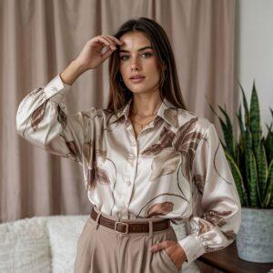 bluzka do spodni z wysokim stanem