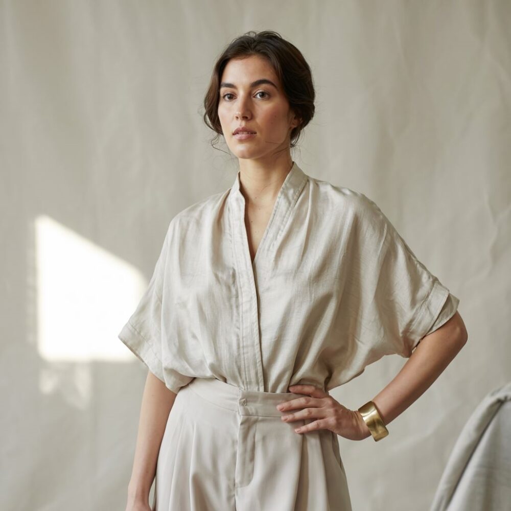 bluzka z wysokim stanem spodni