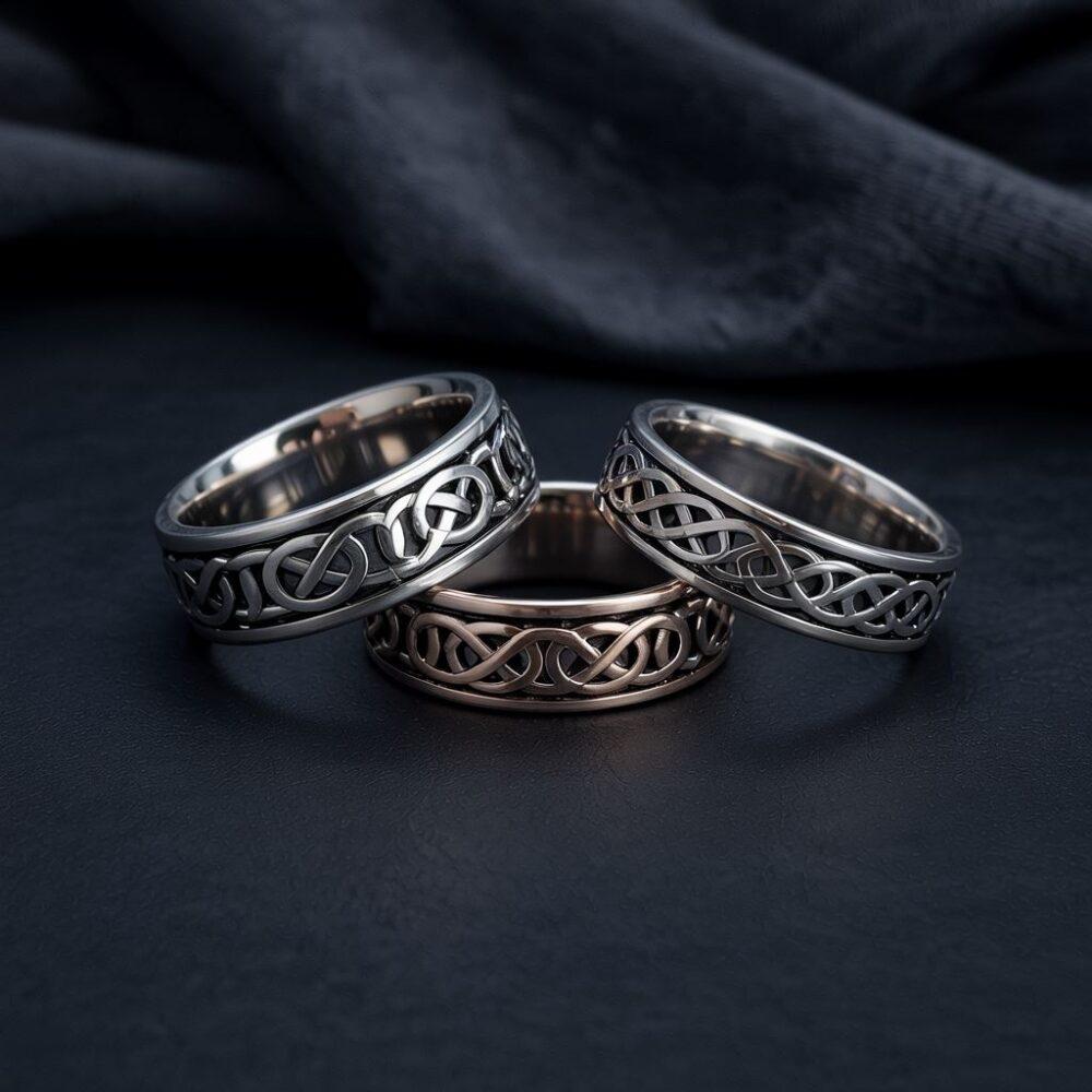 błyszczące pierścionki stal chirurgiczna