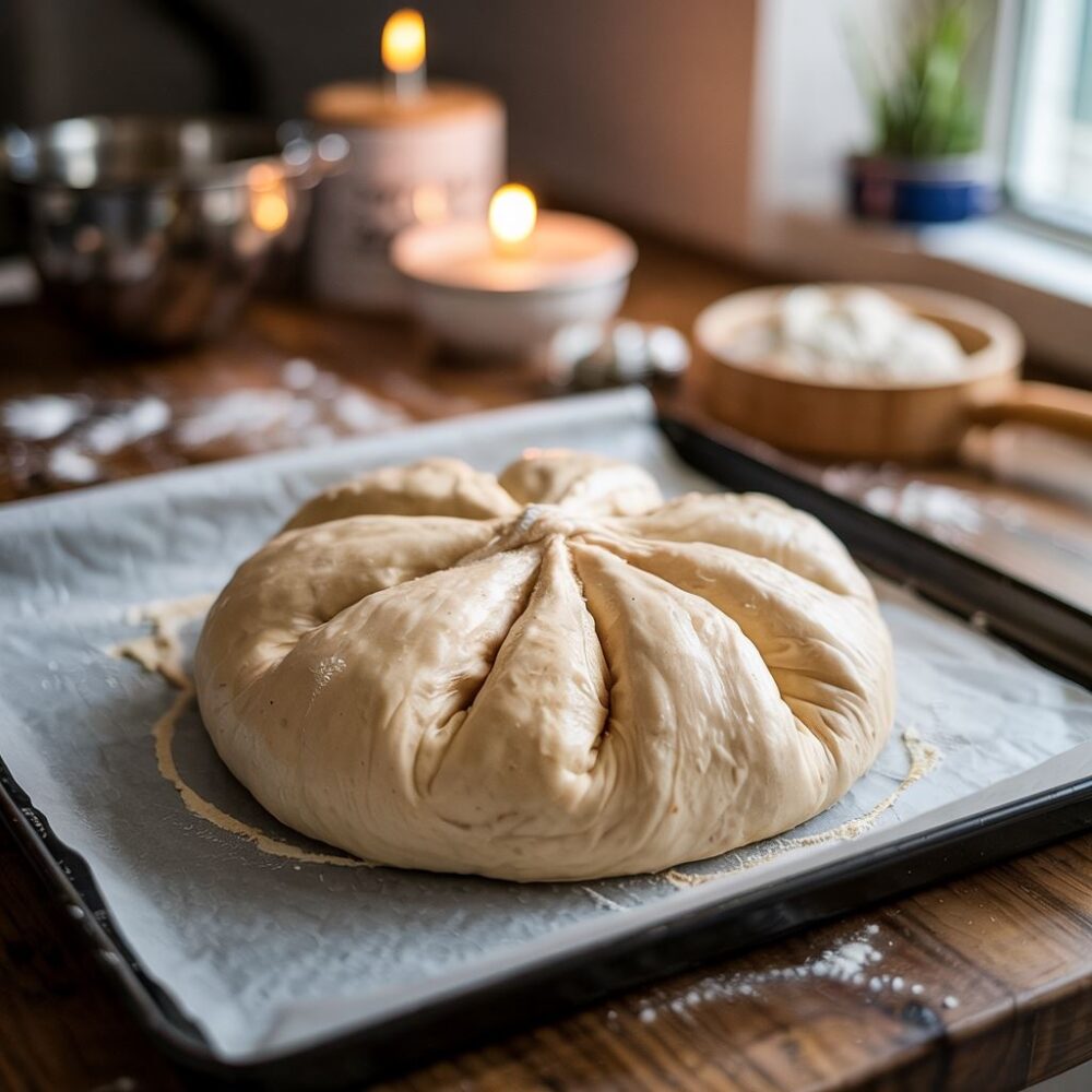 ciasto drożdżowe w misce