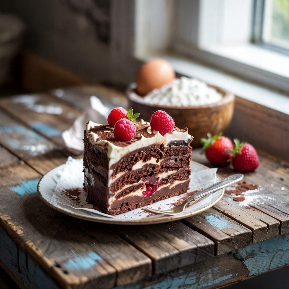 ciasto w prostokątnej formie