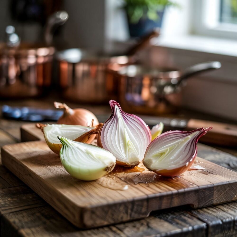 cienko pokrojona cebula