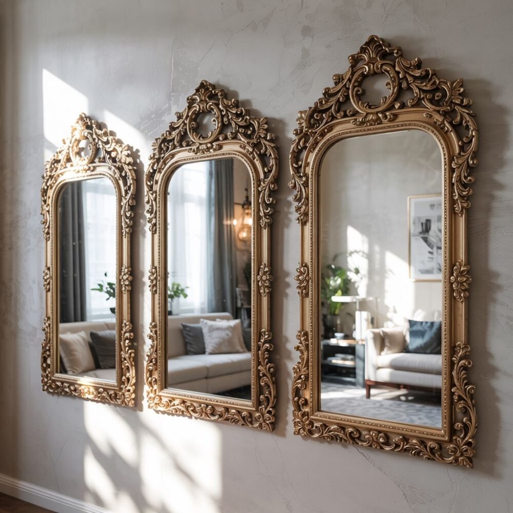 dekoracyjne lustra do salonu