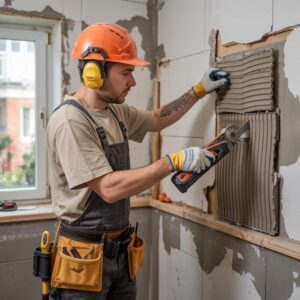 demontaż płytek ściennych