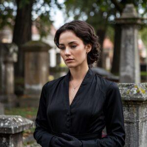 elegancka stylizacja żałobna