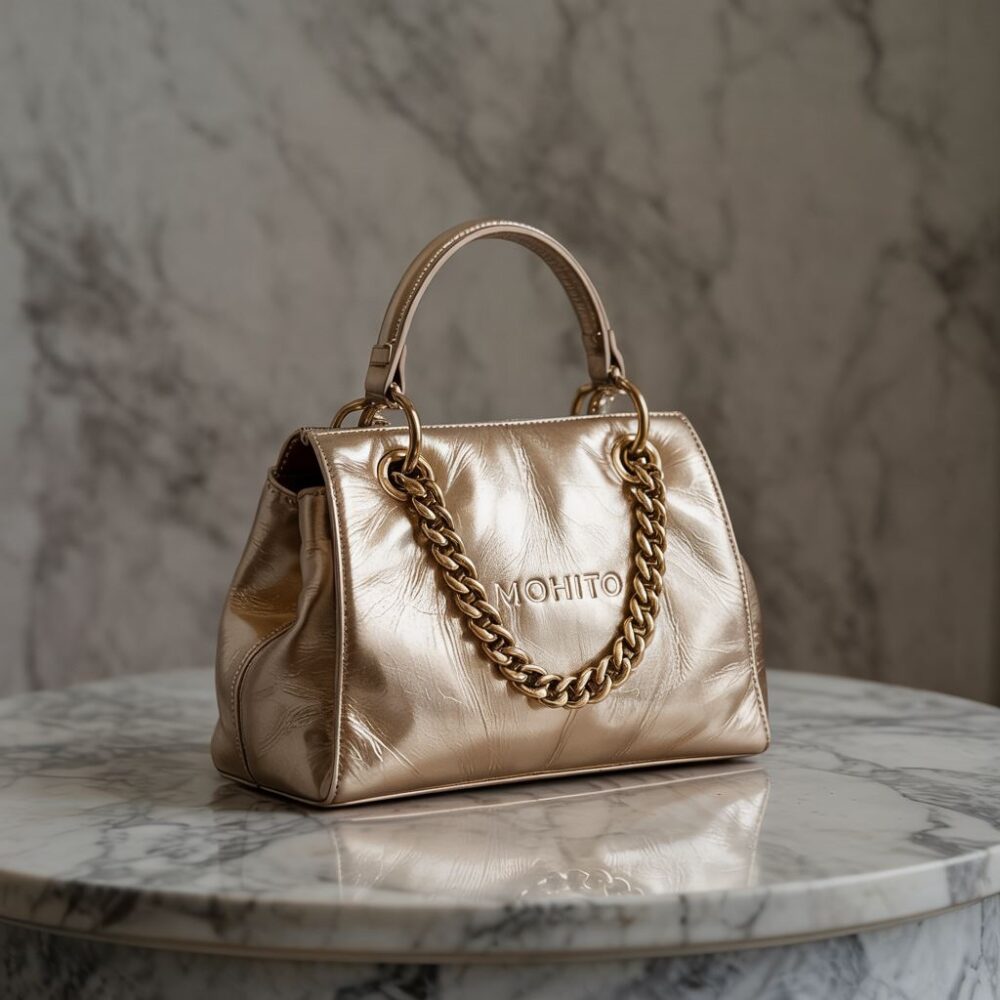 elegancka torebka złota