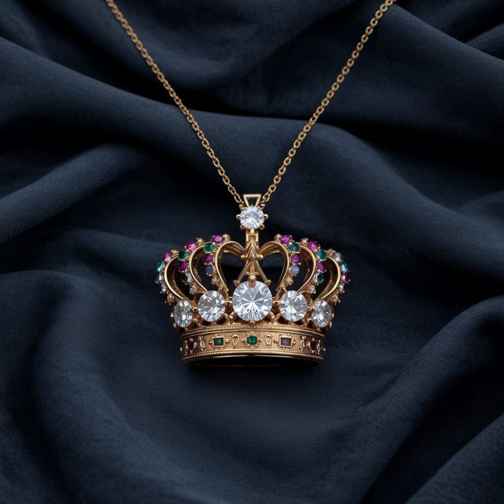 elegancki wisiorek korona