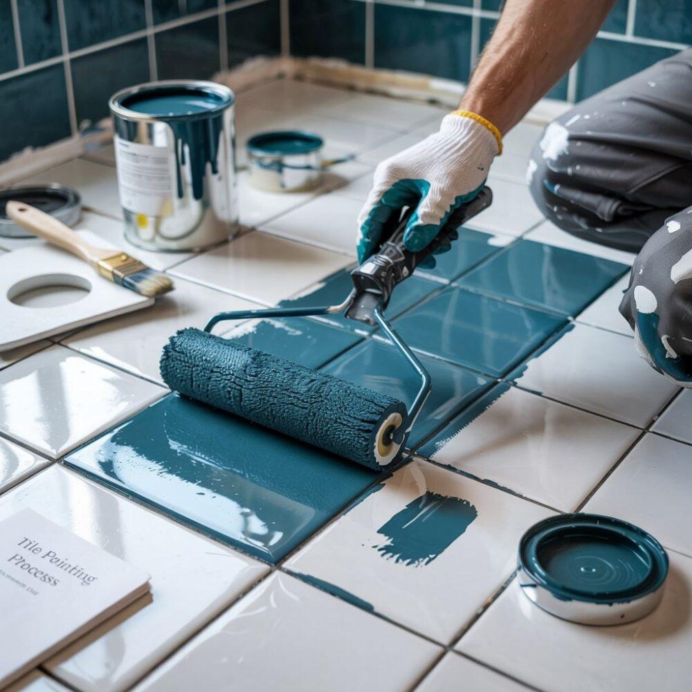 farba na płytkach łazienkowych