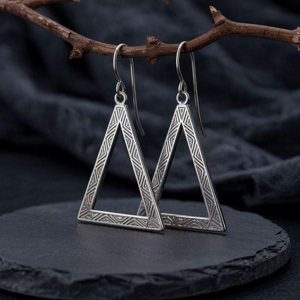 geometryczne kolczyki