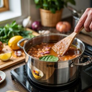 gotująca się fasola