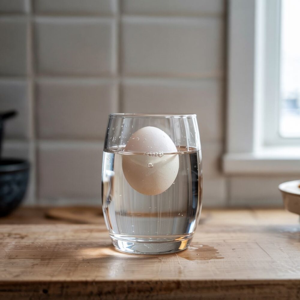 jajko unoszące się na wodzie