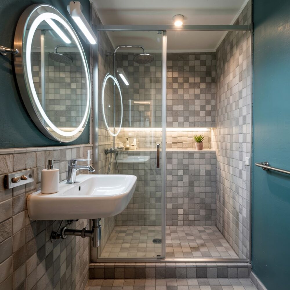 jasne oświetlenie łazienki