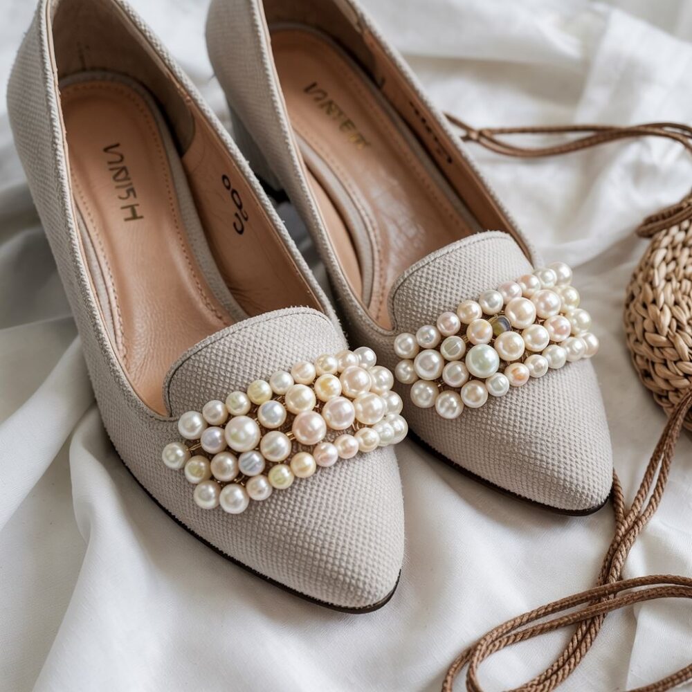 klipsy do butów perełki