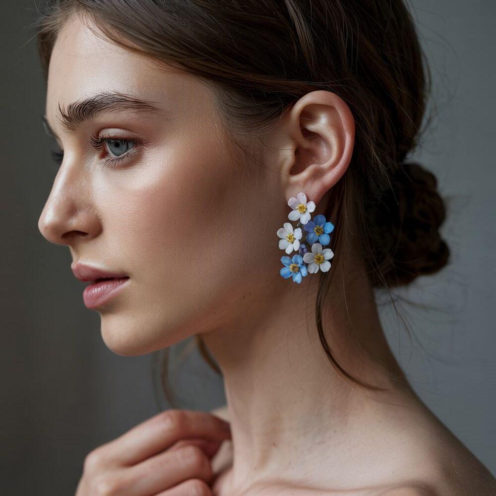 kolczyki niezapominajka