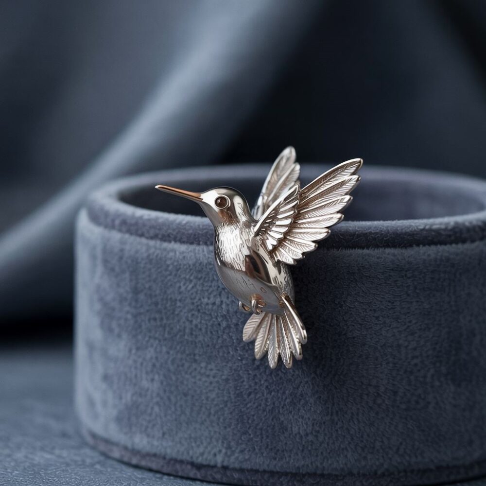 kolczyki srebrne ptaki