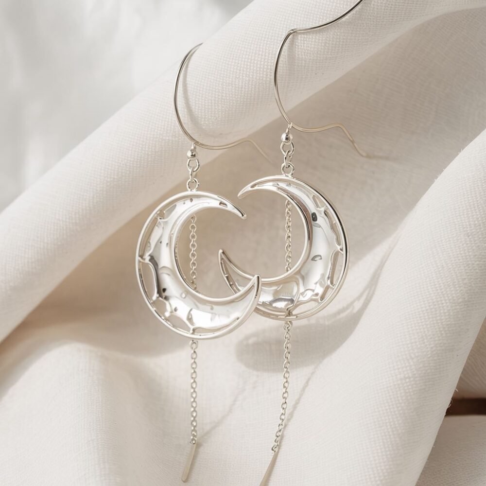 kolczyki w kształcie księżyca