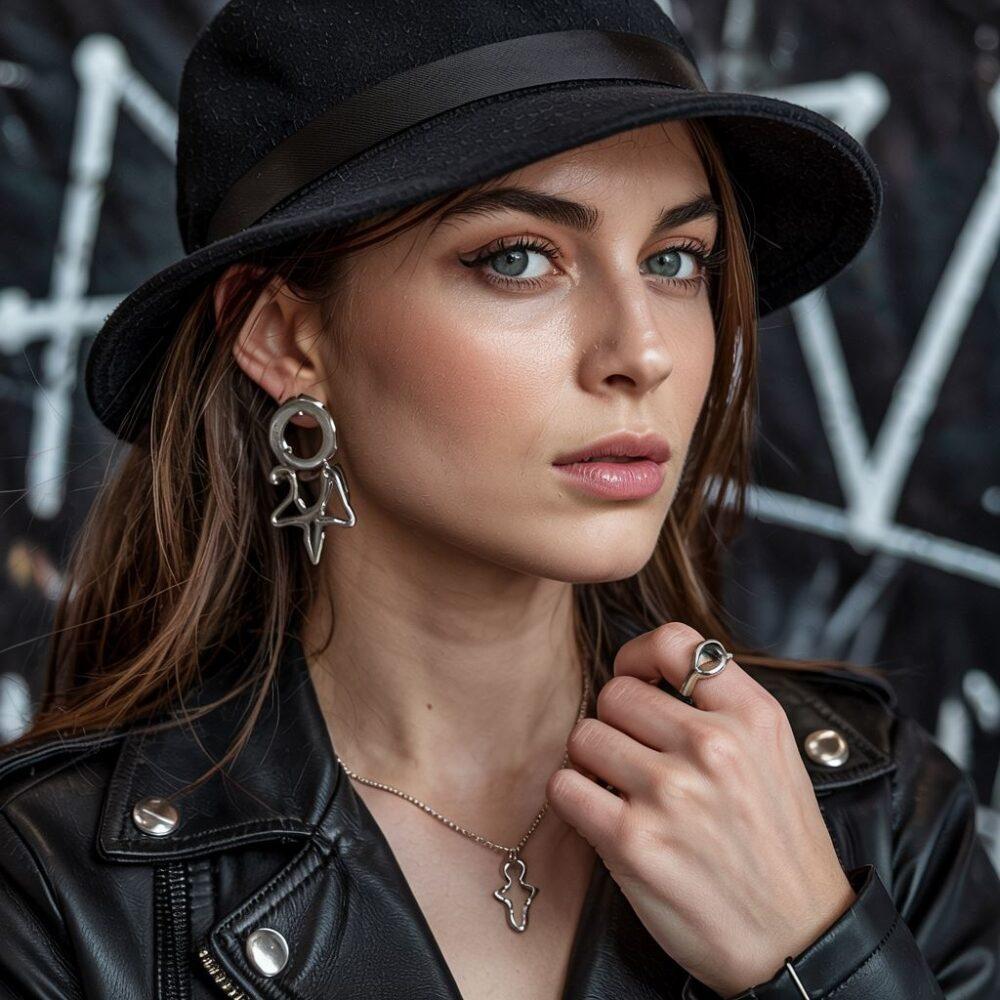 kolczyki z ćwiekami