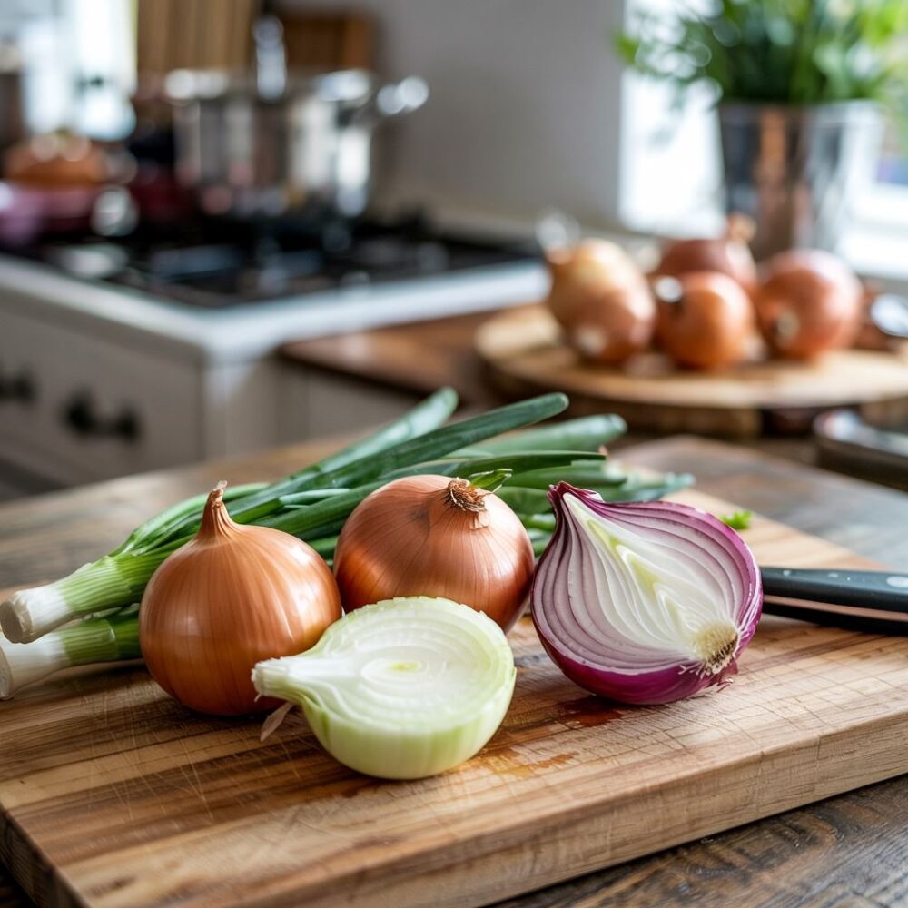 krojenie cebuli w piórka