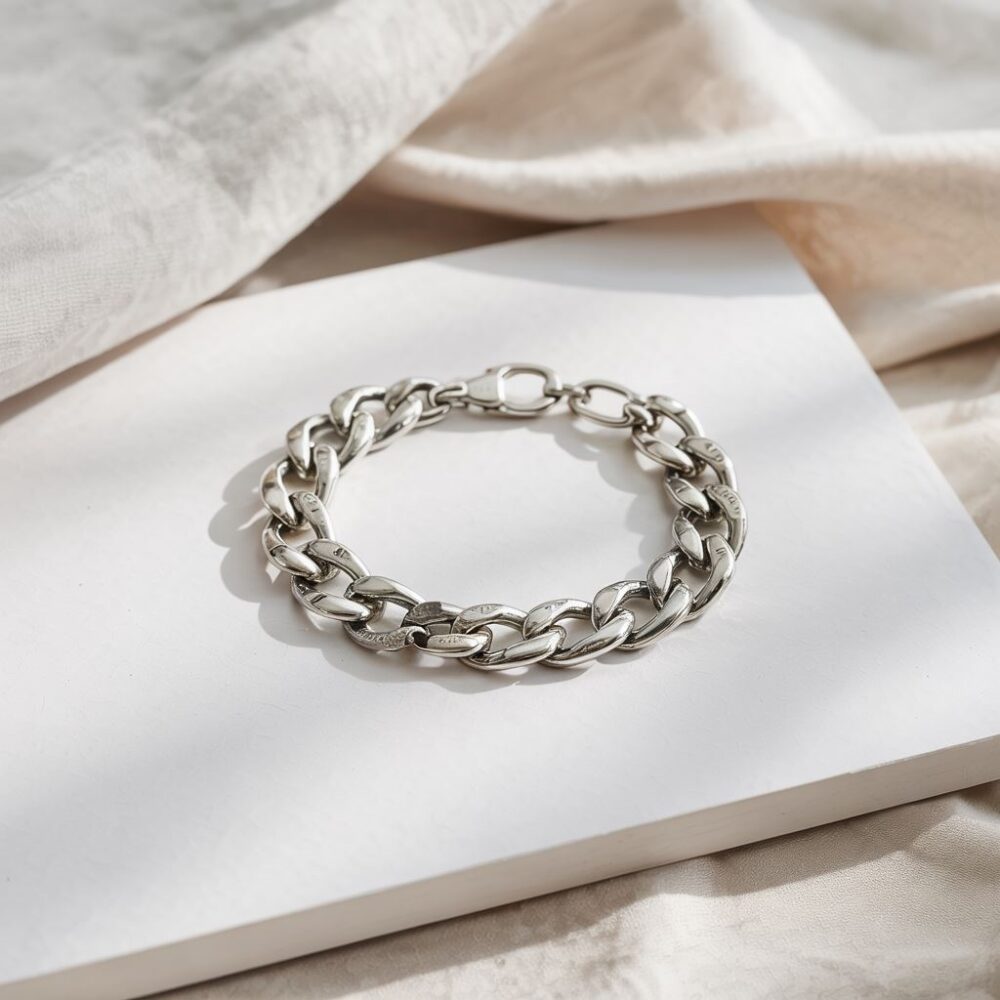 łańcuszek na rękę srebro