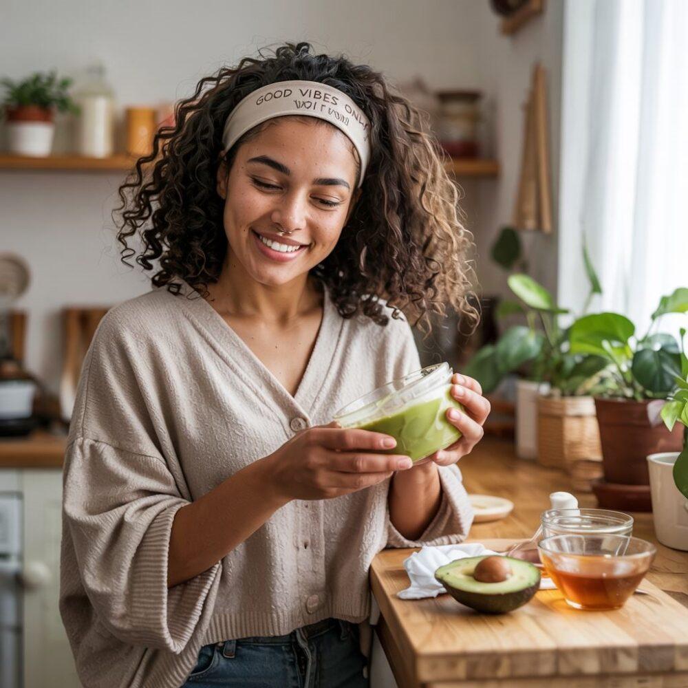 lśniące zdrowe włosy