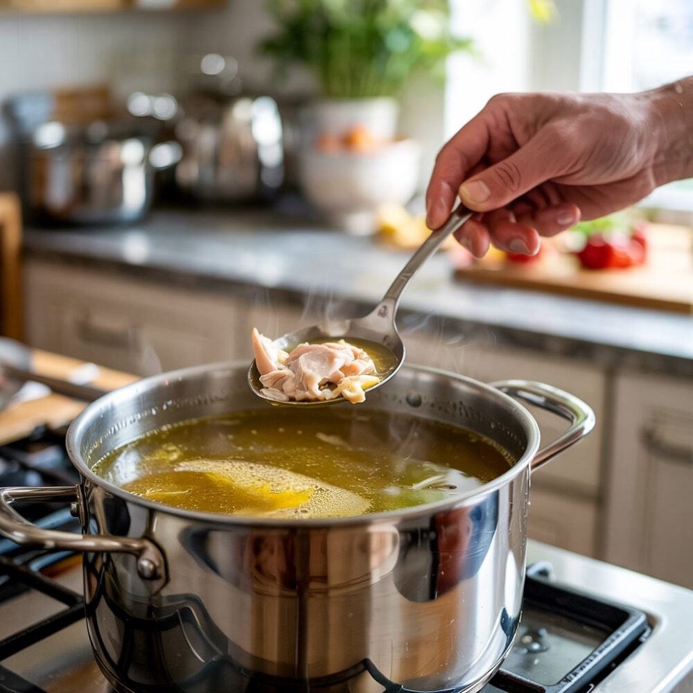 łyżka zbierająca tłuszcz z zupy