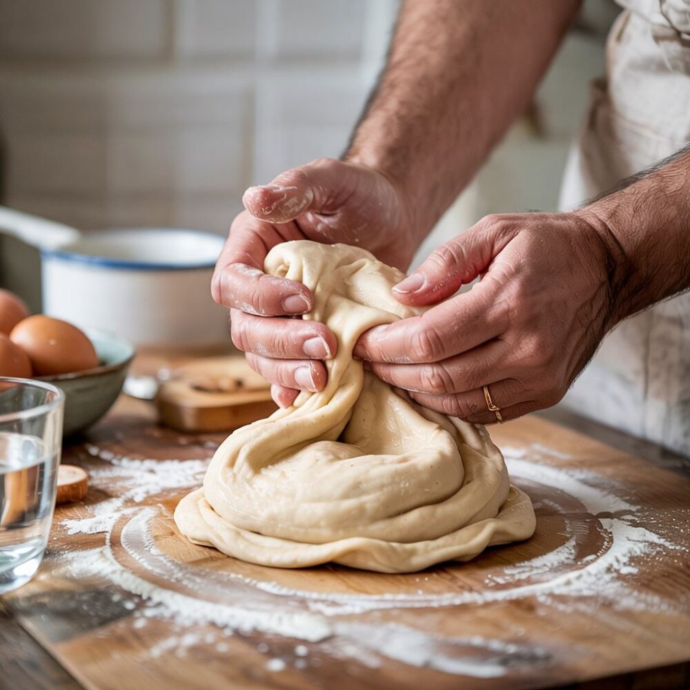 mąka i ciasto pierogowe