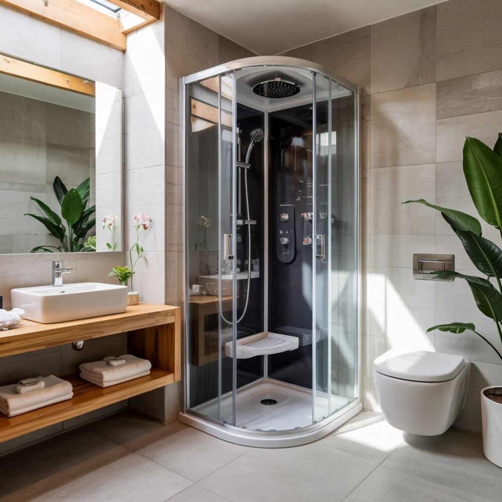 mała łazienka kabina prysznicowa