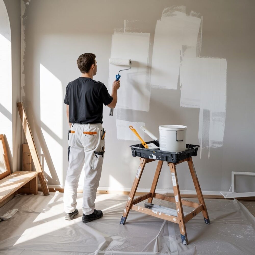 malowanie ścian na biało