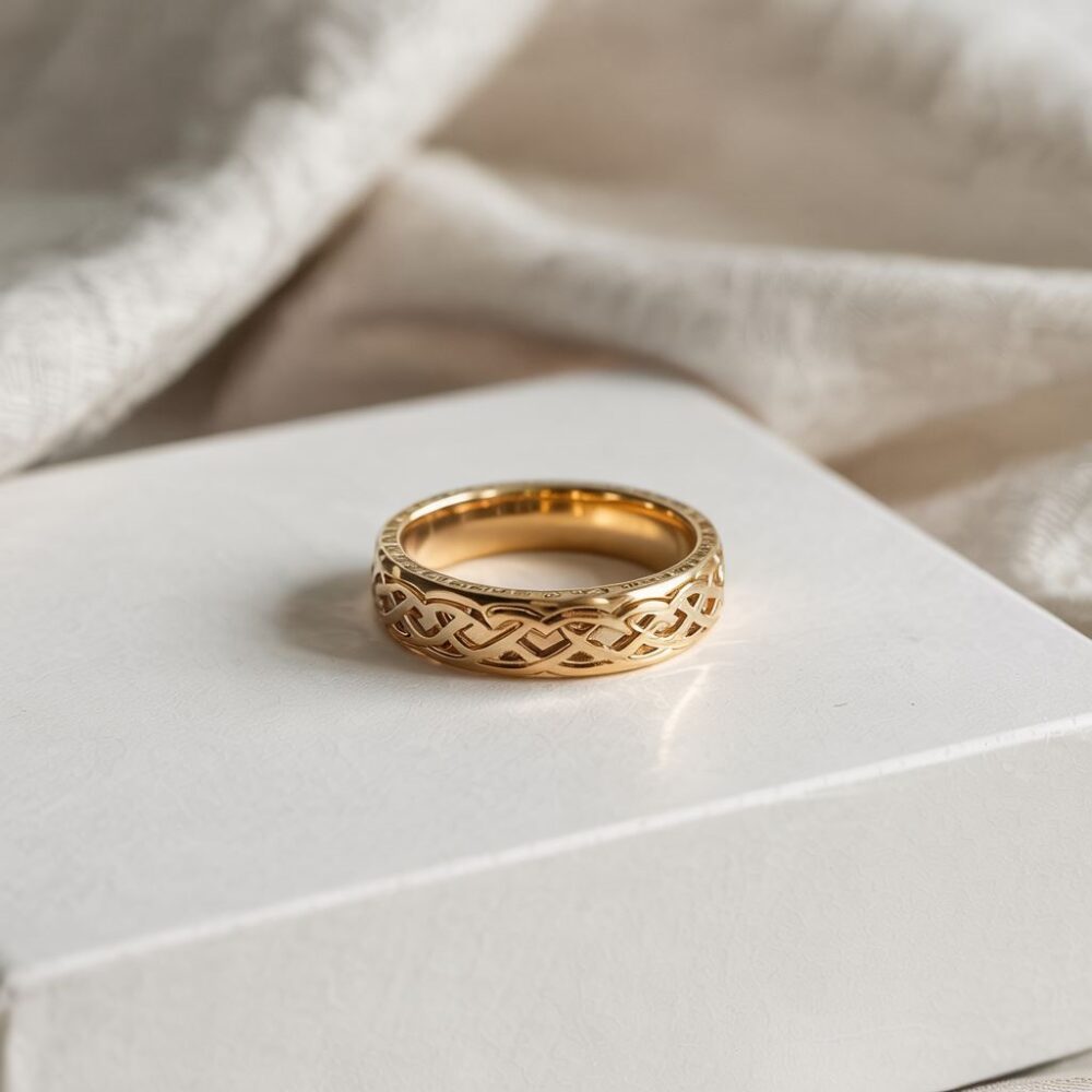 masywna obrączka biżuteria