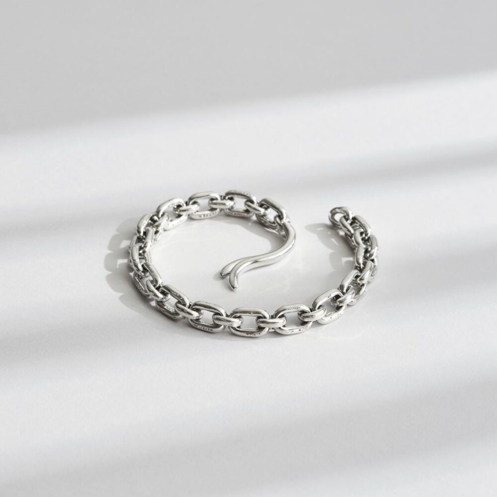 minimalistyczna bransoletka srebrna