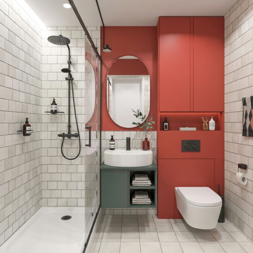 minimalistyczny wystrój łazienki