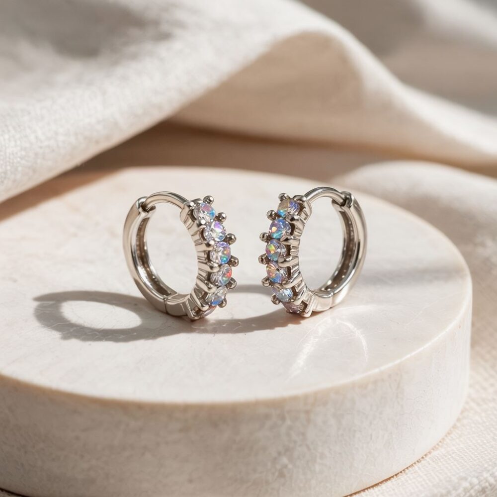 modne kolczyki srebrne