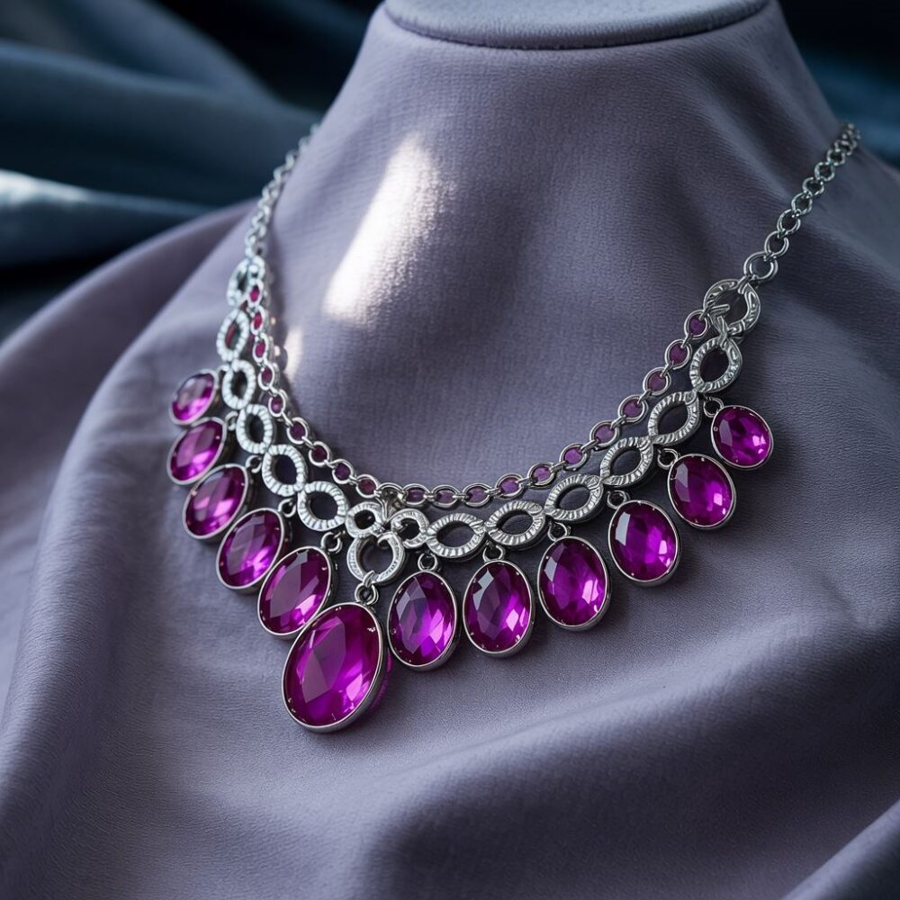 modny naszyjnik fuksja