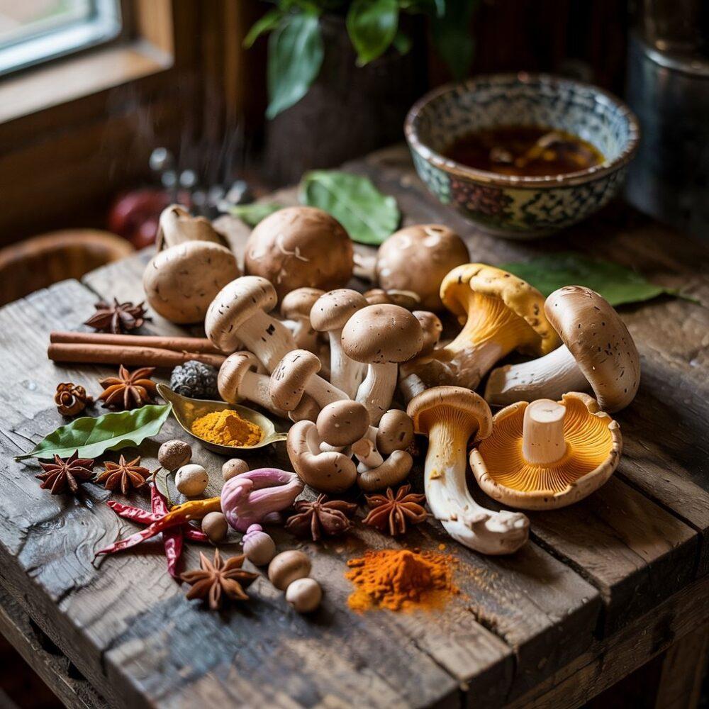 mushrooms with spices