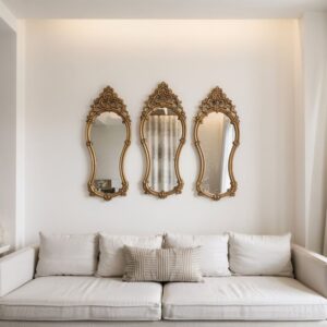 nowoczesne lustro na ścianie