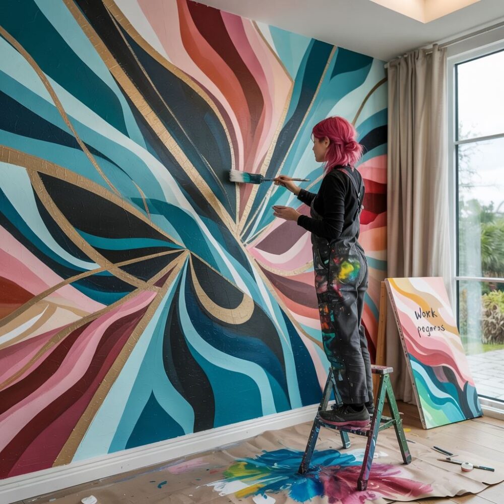 nowoczesne wnętrze malowanie