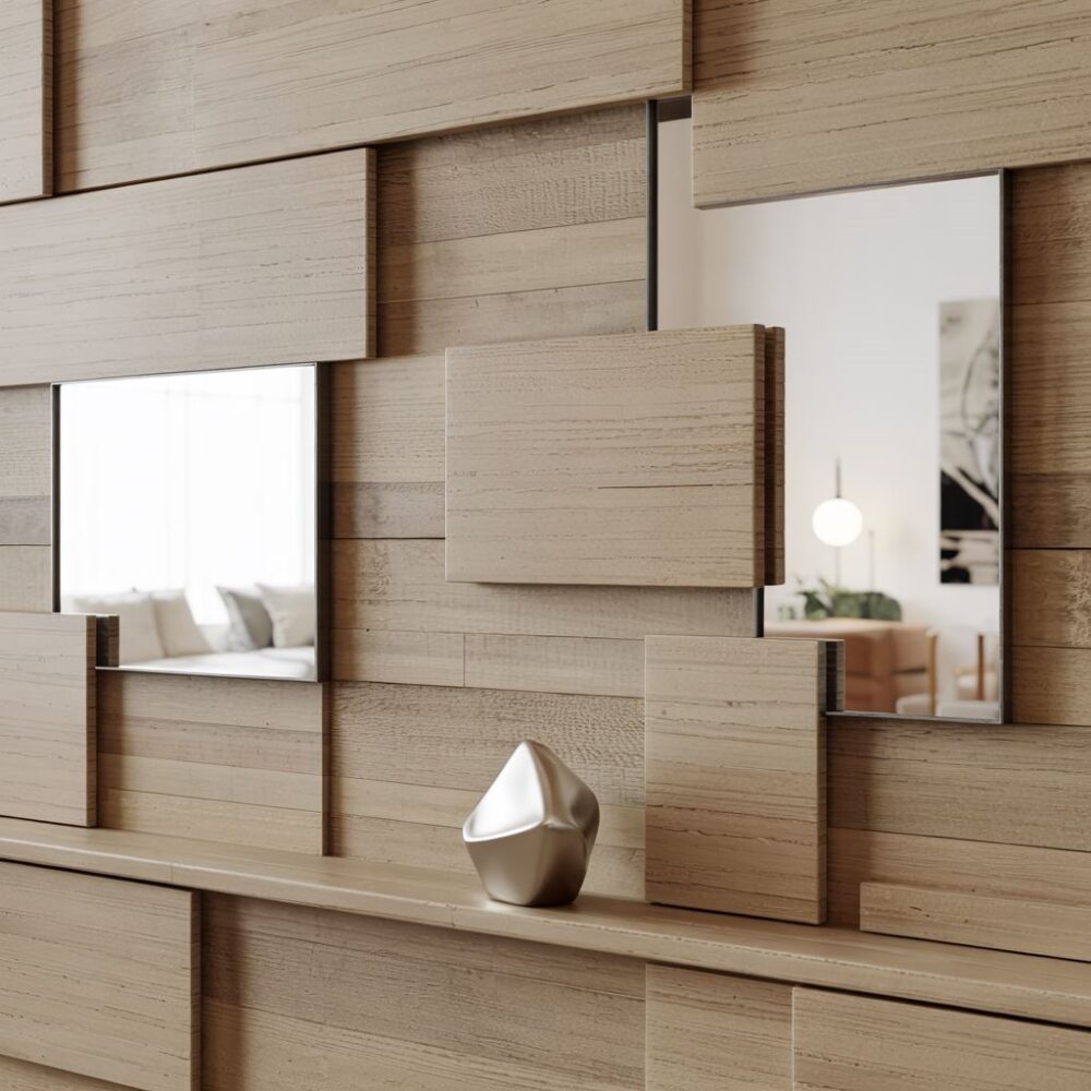 okrągłe lustro rustykalne