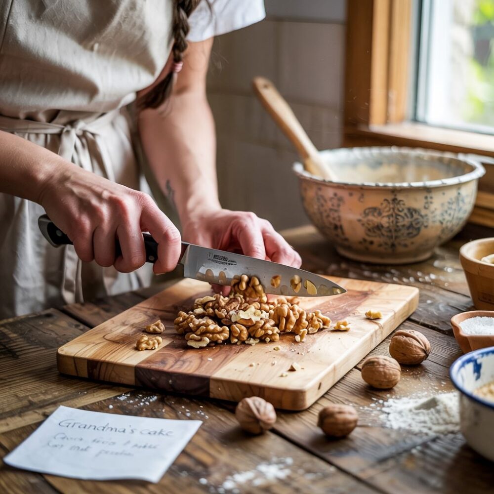 orzechy włoskie na stole