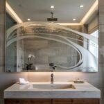 ozdobne lustro piaskowane