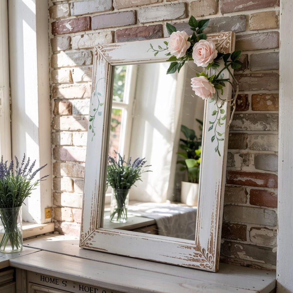 ozdobne lustro retro