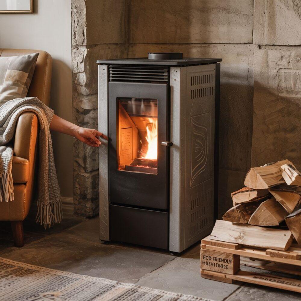 pellet w komorze spalania