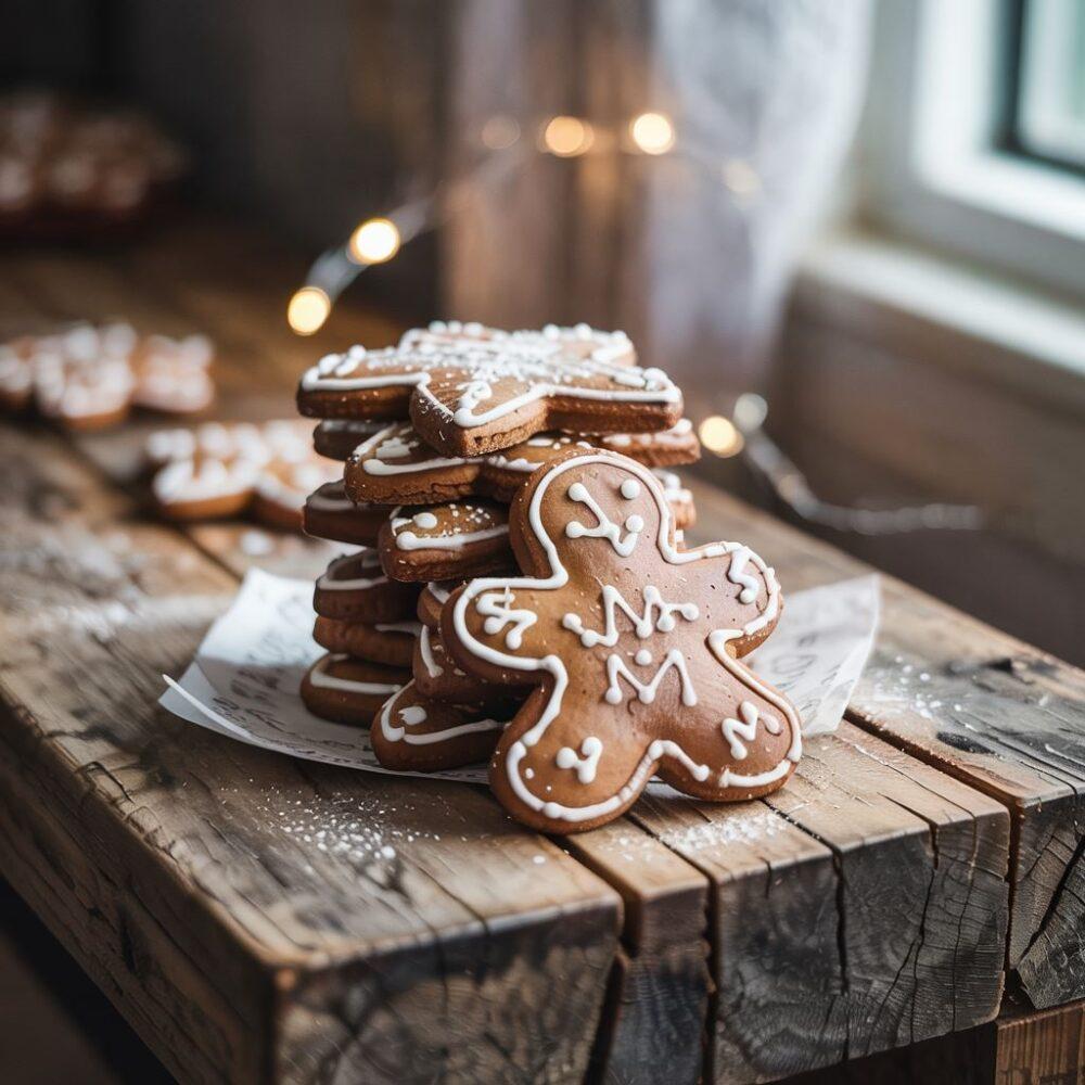 pierniki na drewnianym stole