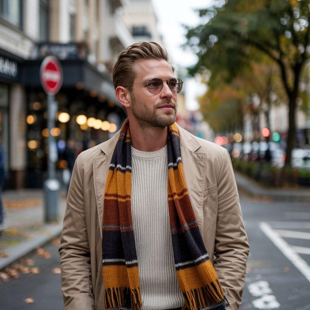 płaszcz wełniany męski