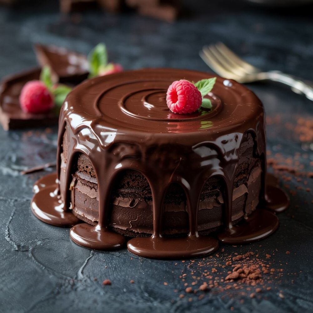 polewanie ciasta czekoladą